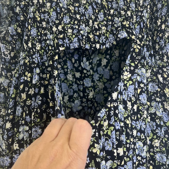 Free People - Molly Jo Boho Colorful Floral Back Cutout Midi Dress Size XL - Picture 14 of 14